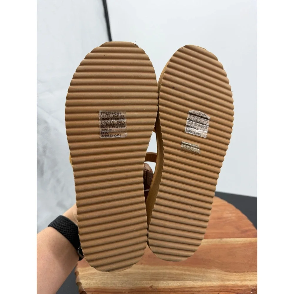 Madewell the puff maggie Flatform‎ Sandals Women 8.5 Multi Color Leather ND964